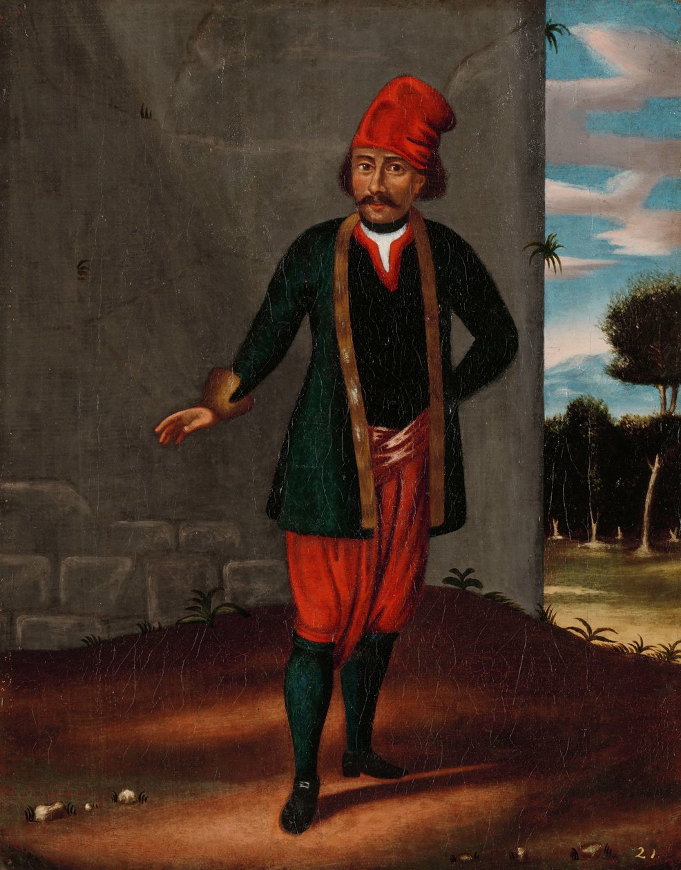Férfi Tinos szigetéről alkotó: Jean Baptiste Vanmour (workshop of)