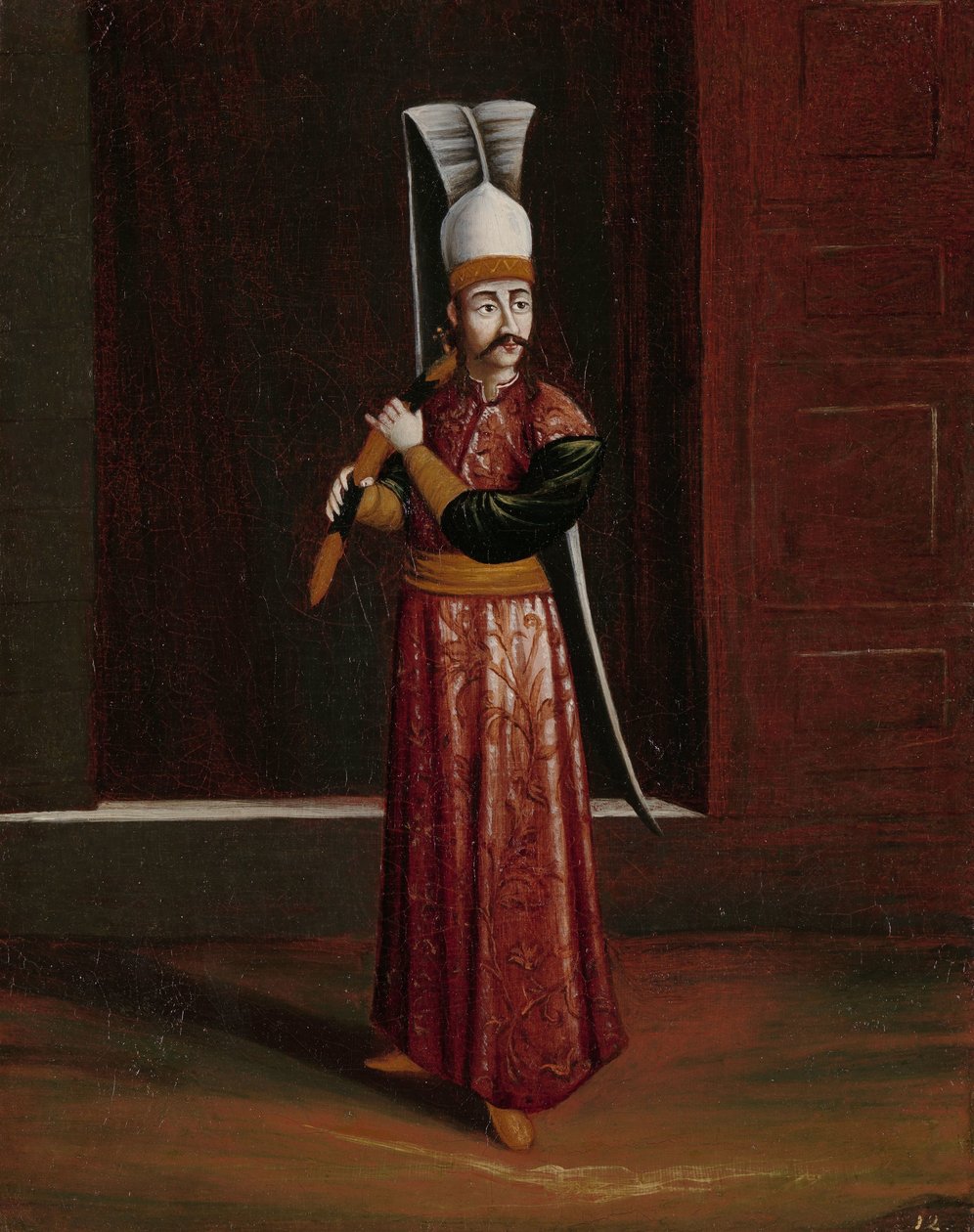 Seliktar Agassi, Equerry to the Sultan (Legfőbb fegyverhordozó) alkotó: Jean Baptiste Vanmour (workshop of)