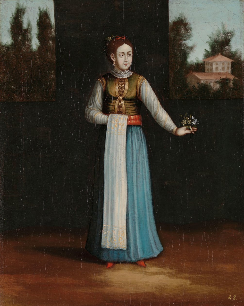 Nő az albán tengerpartról alkotó: Jean Baptiste Vanmour (workshop of)
