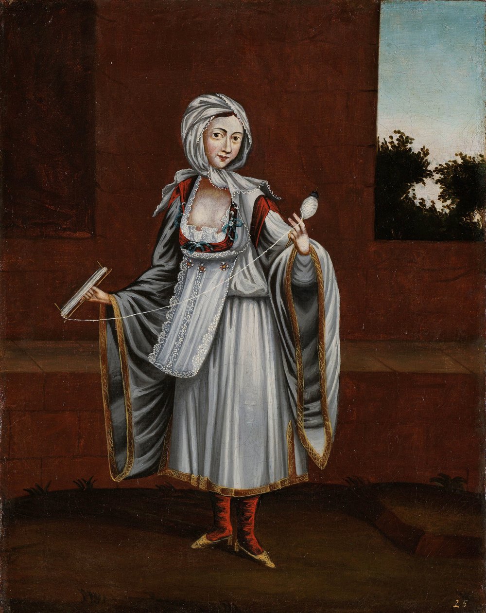 Nő Kithnos szigetéről (Thermia) alkotó: Jean Baptiste Vanmour (workshop of)
