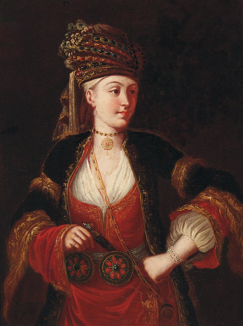Hölgy, háromnegyed hosszúságú, keleti jelmezben alkotó: Jean Baptiste Vanmour