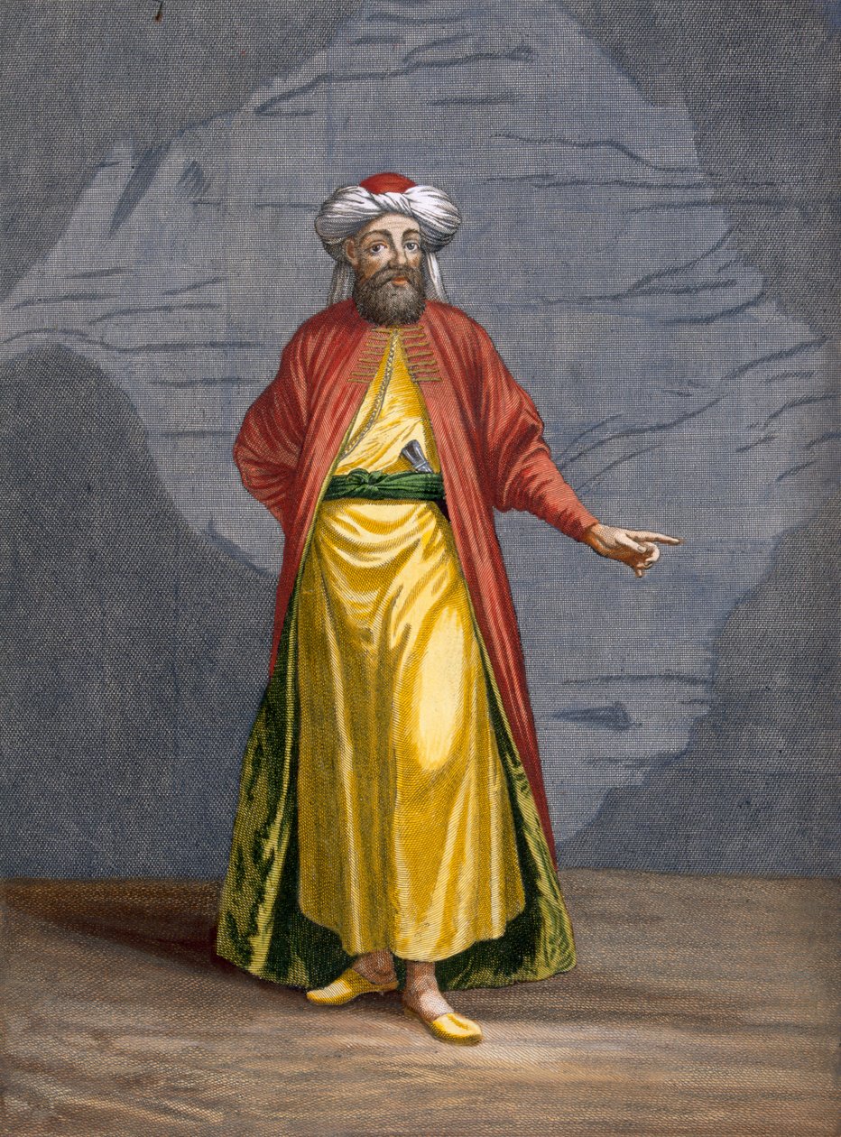 Indián, 93. tábla Charles de Ferriol "Száz metszet gyűjteménye a Levante különböző népeiről" című művéből, Gerard Scotin (1671-1716) metszete, 1707-08. alkotó: Jean Baptiste Vanmour