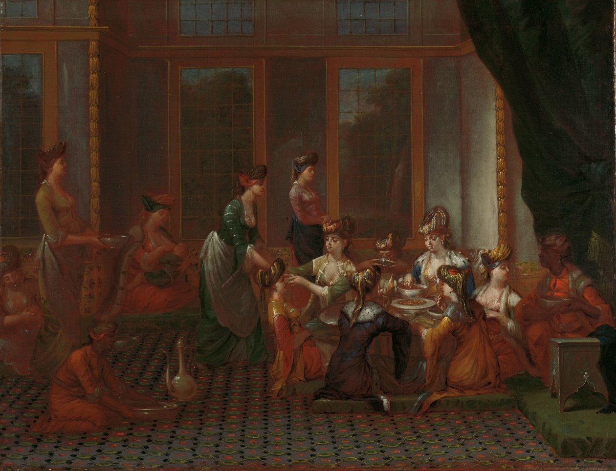 Kiváló török nők bankettje alkotó: Jean Baptiste Vanmour