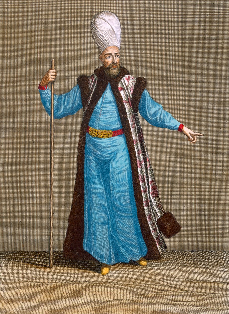 Capidgi-Bachi, 15. tábla Charles de Ferriol „Levante különböző nemzeteit ábrázoló száz lenyomat gyűjteményéből”, vésett: Gerard Scotin (1671-1716), 1707-08 (színes metszet) alkotó: Jean Baptiste Vanmour