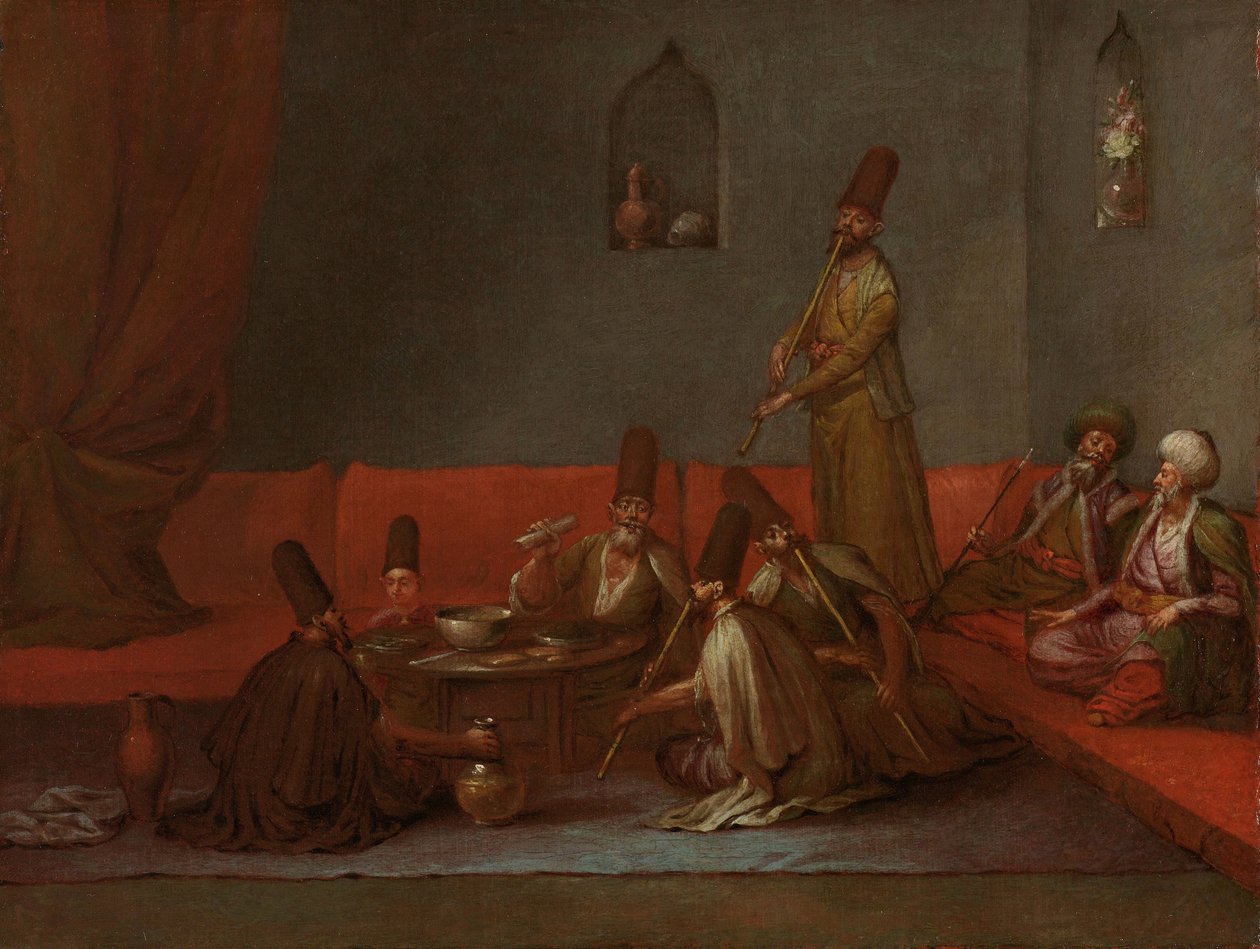 Dervisek közös étkezést Dervisek az étkezésnél Dervisek az asztalnál alkotó: Jean Baptiste Vanmour