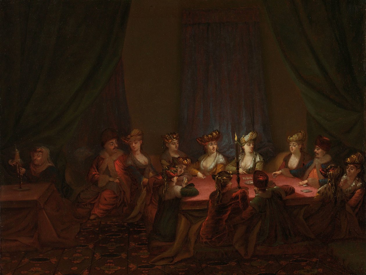 Kártyázó örmények pártja Örmény cég a kártyajátéknál alkotó: Jean Baptiste Vanmour