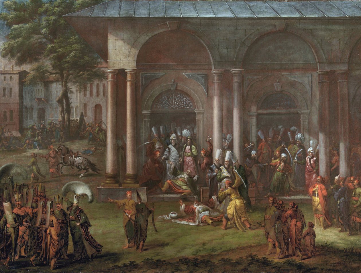 Patrona Halil kivégzése alkotó: Jean Baptiste Vanmour