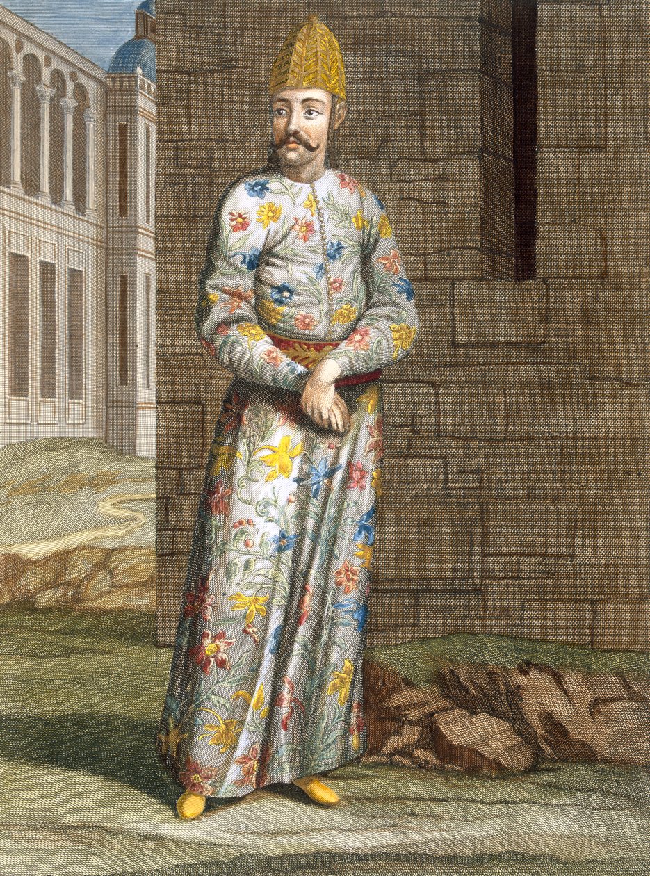 Az Ich-Oglan, 8. tábla Charles de Ferriol „Levante különböző nemzeteit ábrázoló száz lenyomat gyűjteményéből”, vésette: Gerard Scotin (1671-1716), 1707-08 (színes metszet) alkotó: Jean Baptiste Vanmour