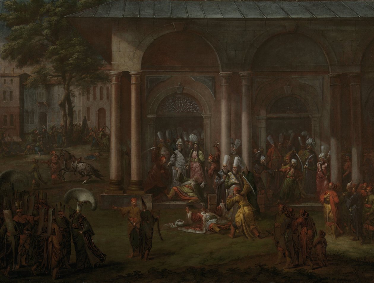 Patrona Halil és lázadó társai meggyilkolása Patrona Halil és követői meggyilkolása alkotó: Jean Baptiste Vanmour