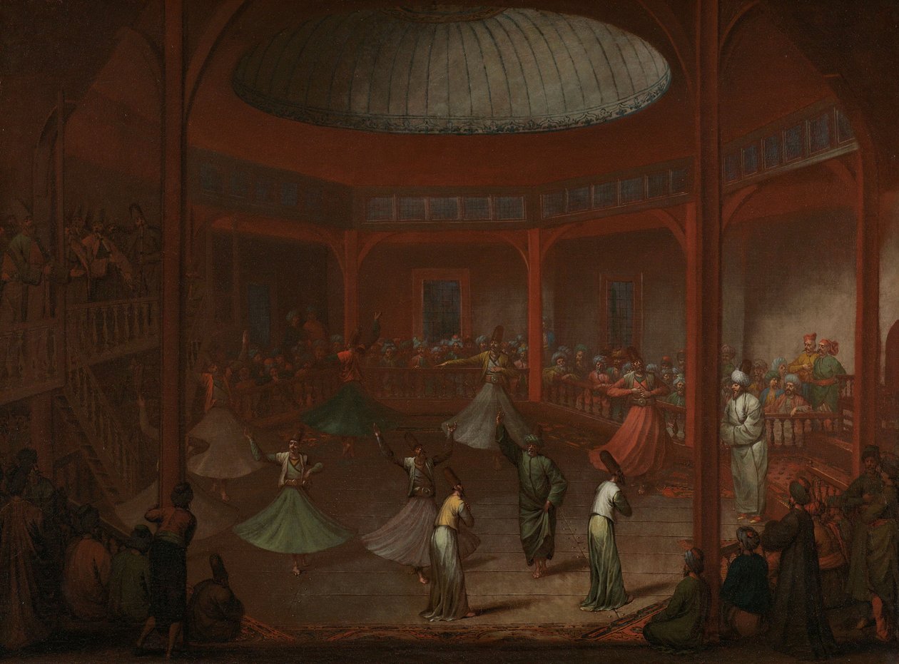 Örvénylő dervisek, 1730 körül alkotó: Jean Baptiste Vanmour