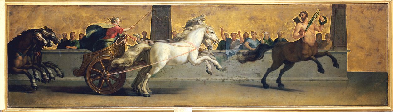 Achilles oktatása: szekérverseny, 17. század közepe-vége alkotó: Jean Baptiste de Champaigne