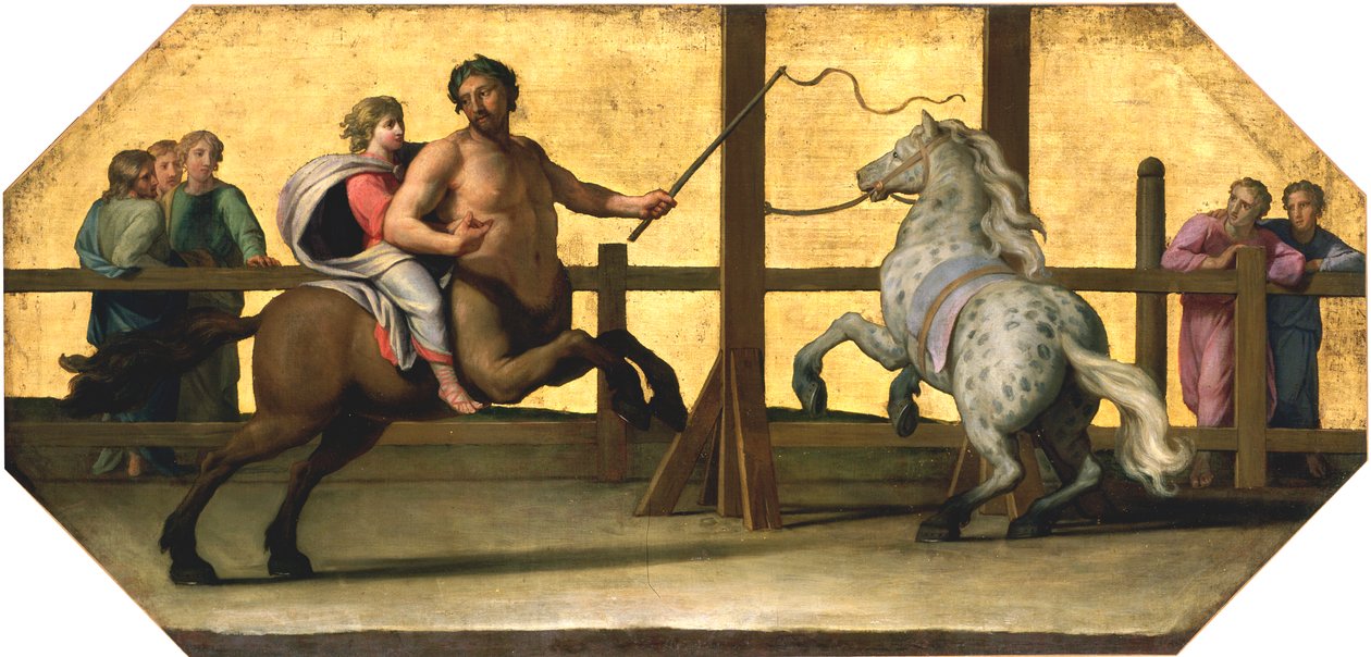 Akhilleusz nevelése: A lovaglólecke, 17. század alkotó: Jean Baptiste de Champaigne