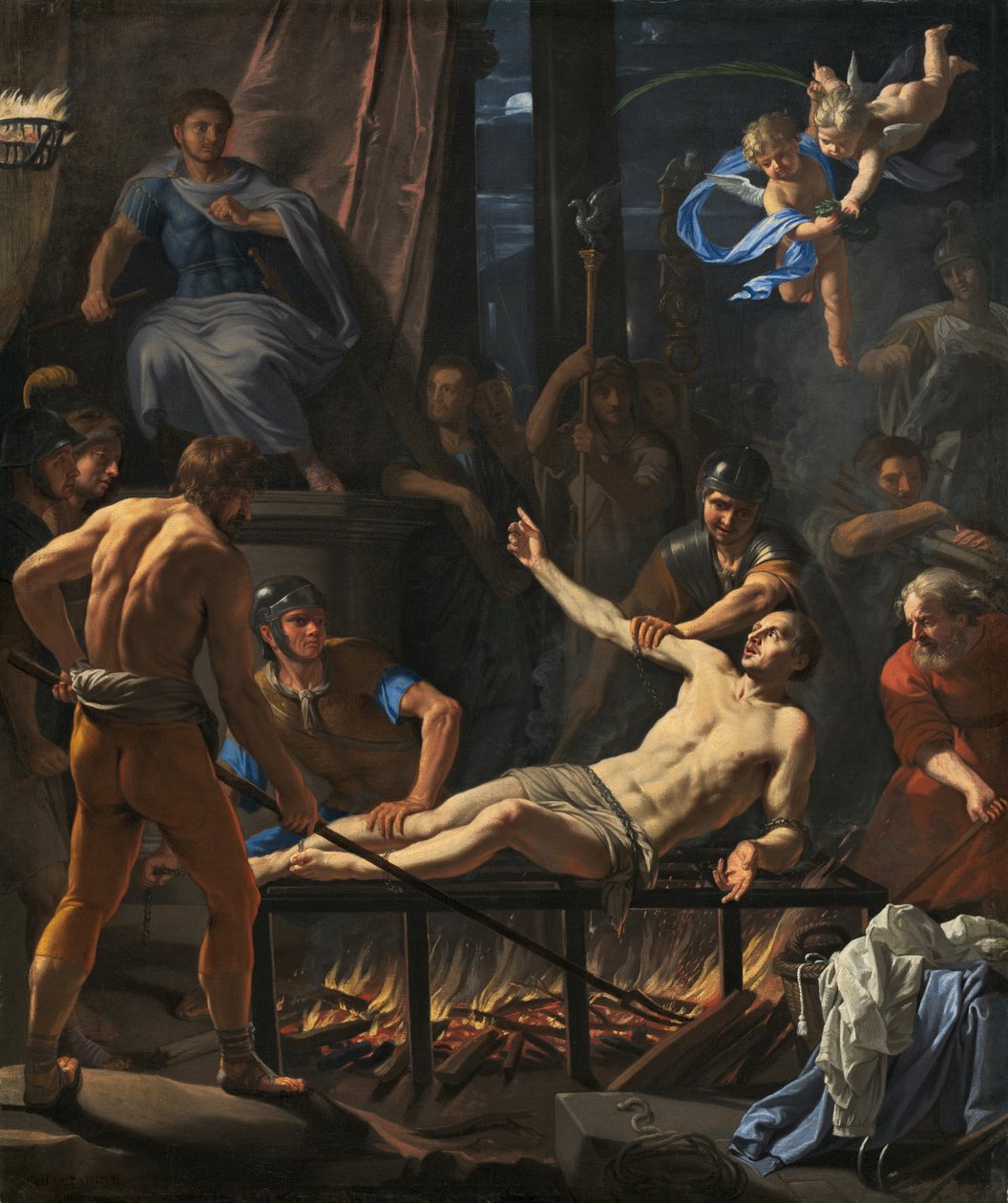 Szent Lőrinc mártíromsága, c. 1660. alkotó: Jean Baptiste de Champaigne