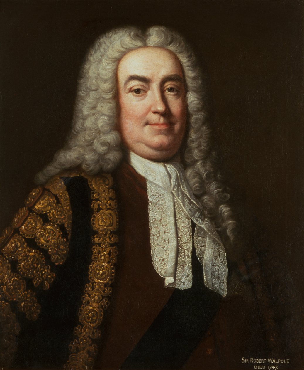 Sir Robert Walpole portréja, 1740 körül (olaj, vászon) alkotó: Jean Baptiste van (studio of) Loo