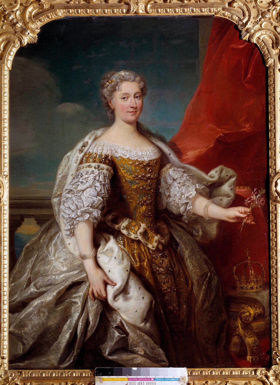 Catherine Bnin Opalinska portréja, Stanislas Lescinski lengyel királynő, Lotaringia és Bar hercegnő felesége (1680-1747) Jean Baptiste Van Loo (1684-1745) festménye 1725 V. 1,41x1,12 m alkotó: Jean Baptiste van Loo
