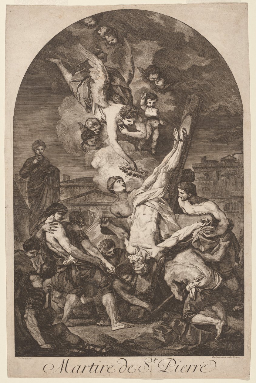 Martire de St. Pierre (Szent Péter mártíromsága) alkotó: Jean Barbault, after Pierre Hubert Subleyras