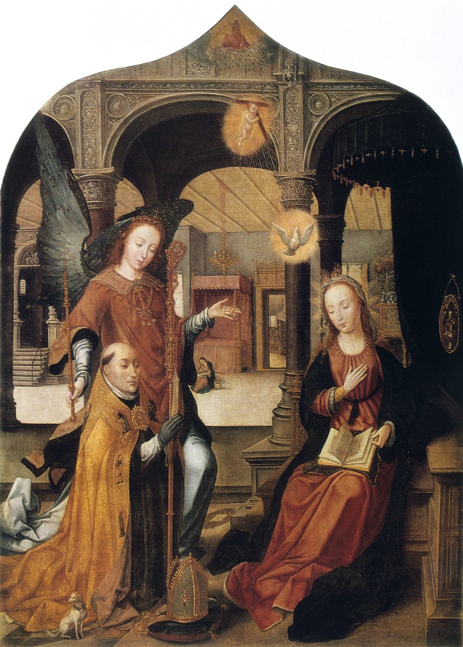 Angyali üdvözlet, 1516-1517 alkotó: Jean the Elder Bellegambe