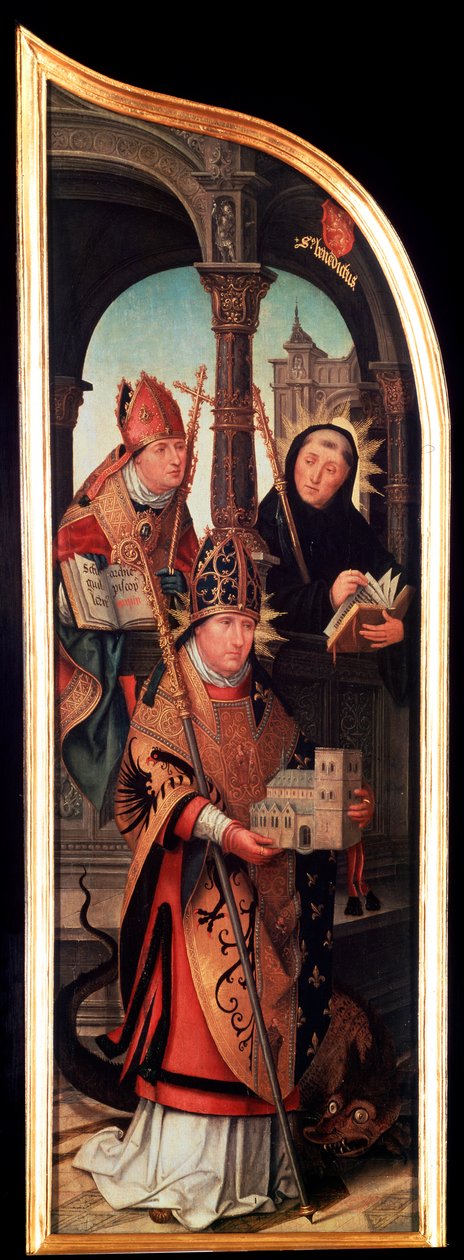 Angyali üdvözlet, Triptichon, oldaltábla, 1517. alkotó: Jean the Elder Bellegambe