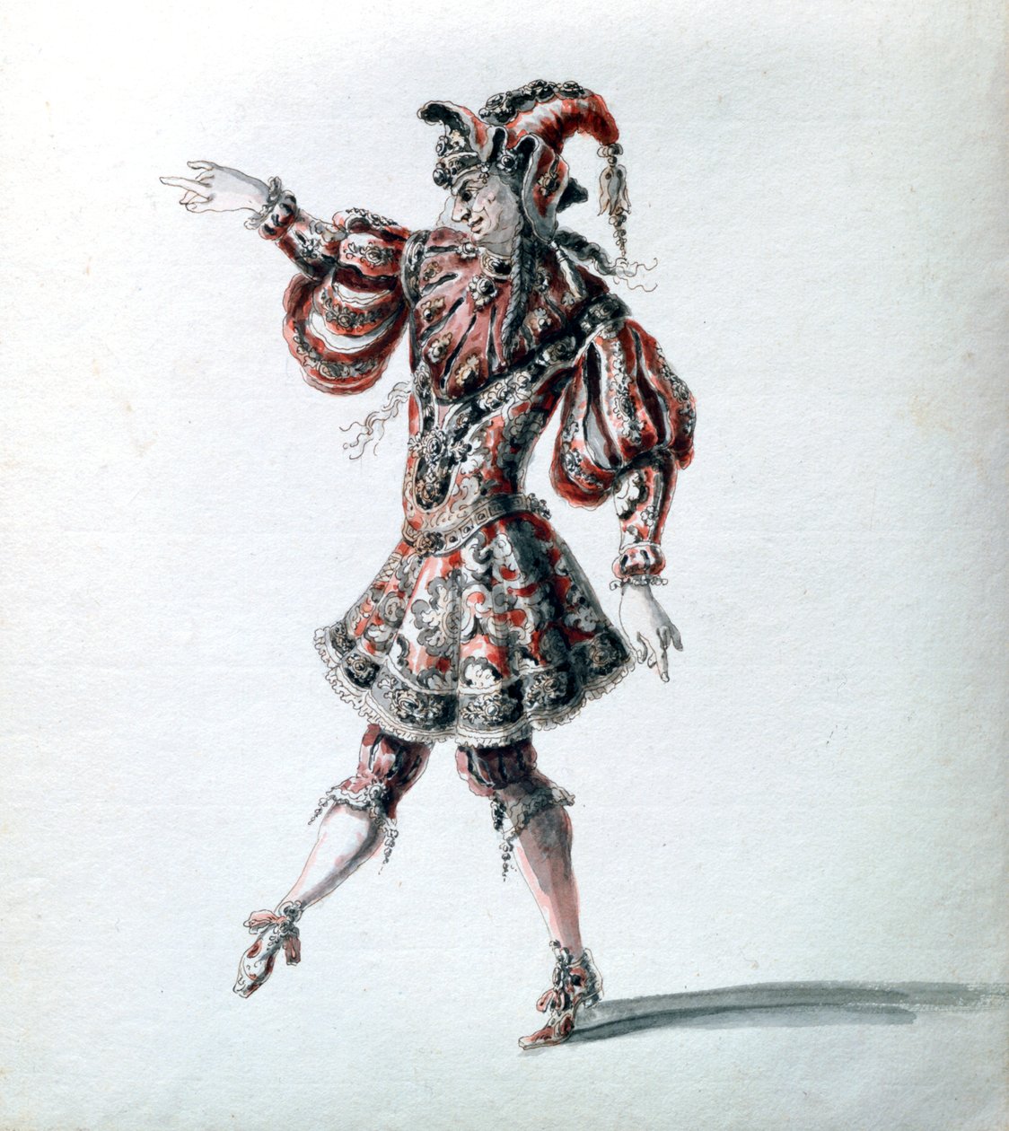 "Elvarázsolt hős", c1684 alkotó: Jean Berain, Jean Baptiste Lully