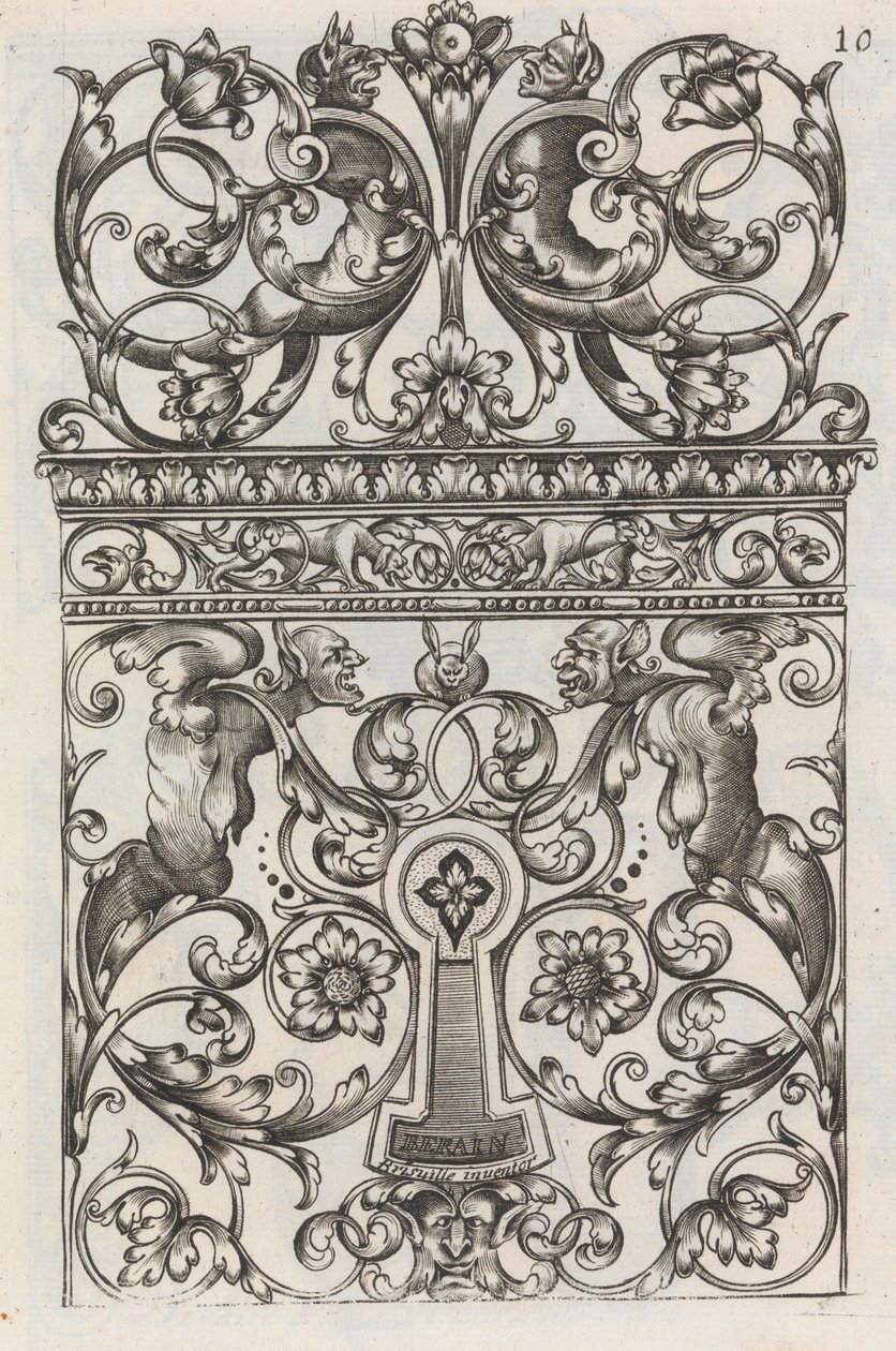 Különféle lakatosok darabjai, 11. oldal recto, kb. 1663. alkotó: Jean Berain