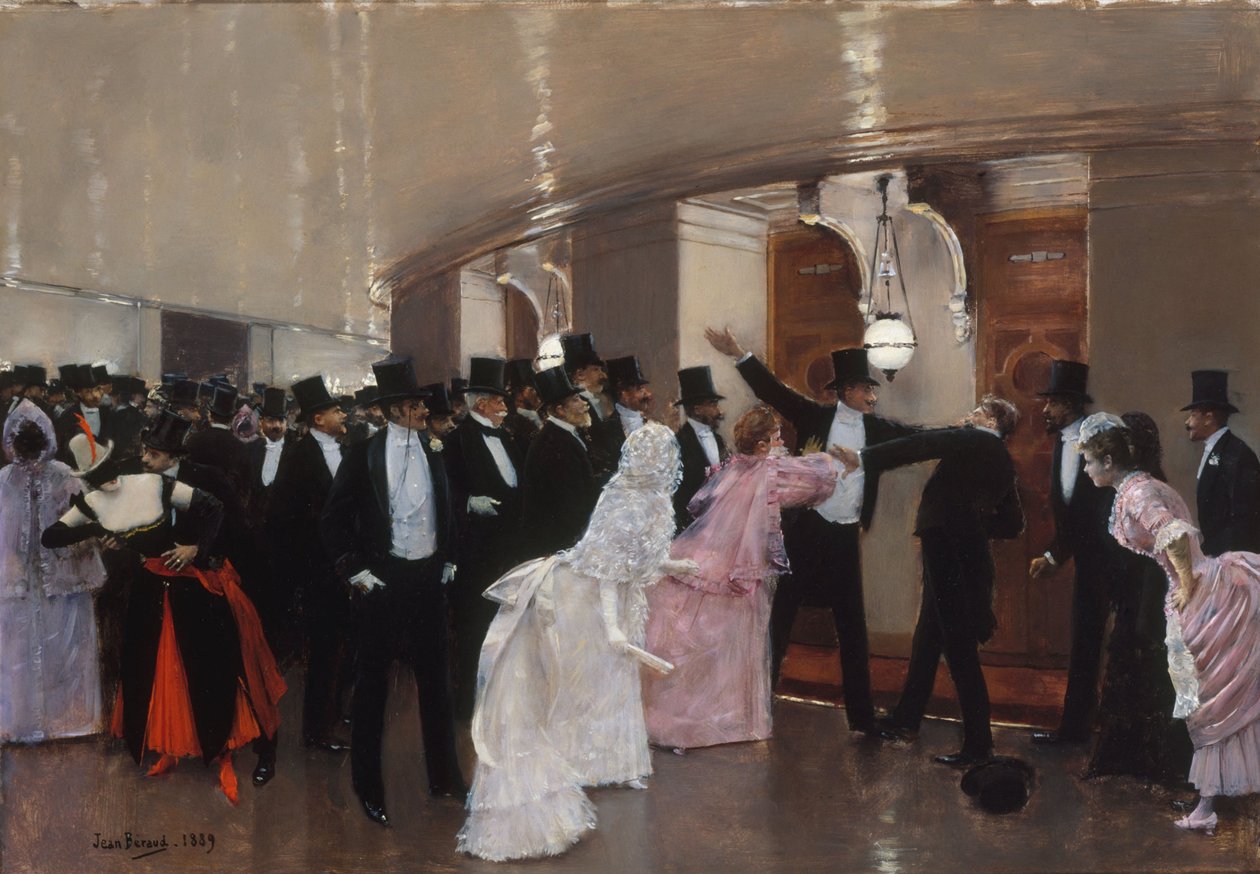 Veszekedés az Opéra folyosóin alkotó: Jean Beraud