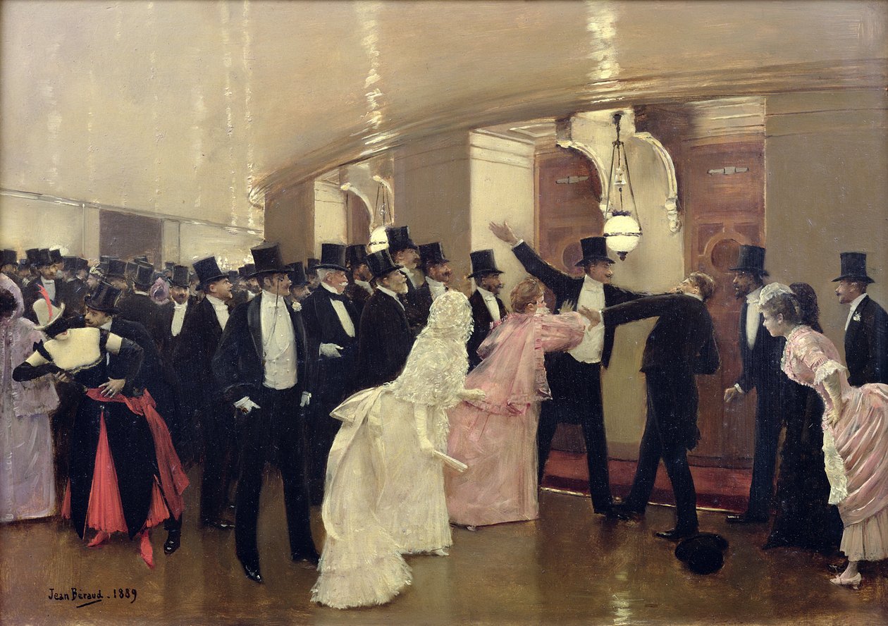 Egy vita az Opera folyosóin, 1889 alkotó: Jean Beraud