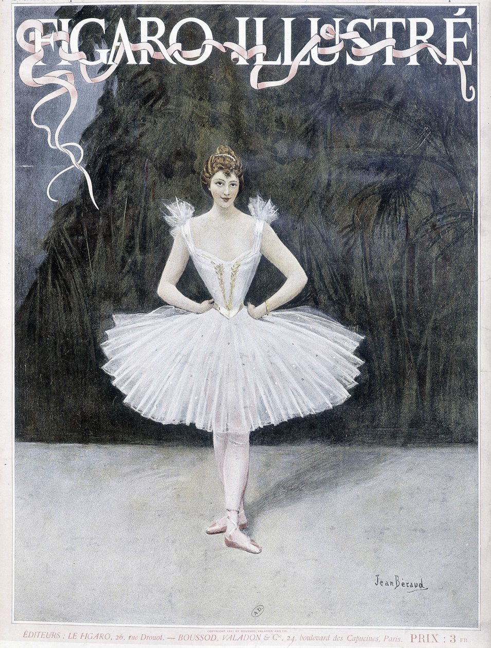 Az opera táncosa – Jean Beraud (1849-1935) rajza, „Figaro Illustré” alkotó: Jean Beraud