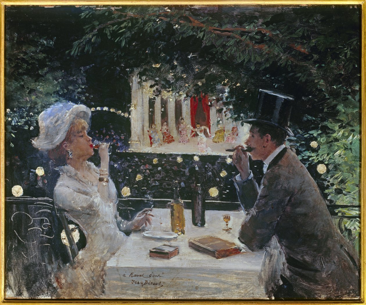Vacsora a nagyköveteknél. Jean Beraud (1849-1935) festménye, XX. Olaj, fa. Mérete: 0,37 x 0,45 m. Párizs, Musee Carnavalet. alkotó: Jean Beraud
