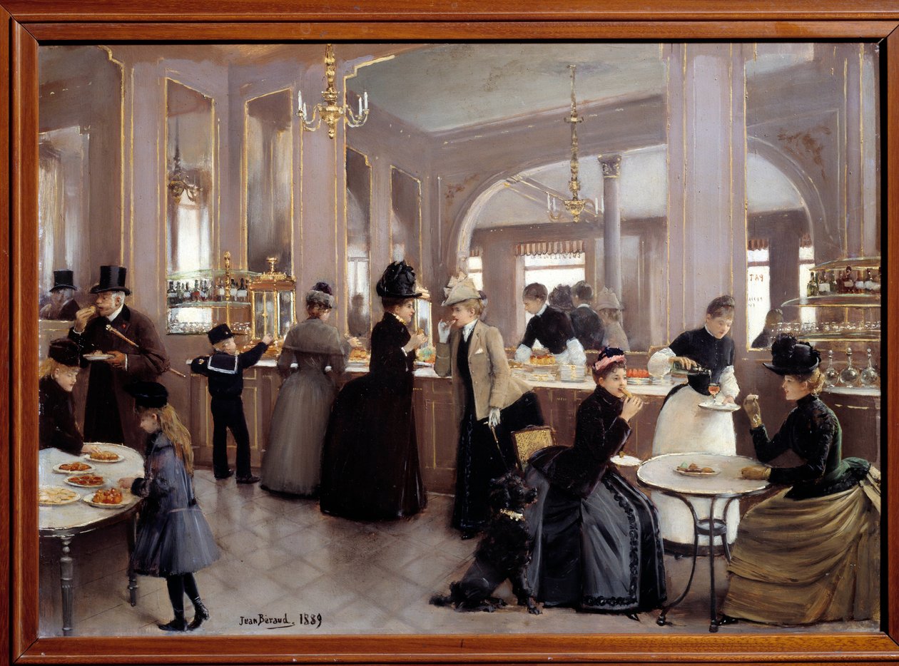 La passerie gloppe avenue des Champs Elysees. Jean Beraud festménye (1849-1935) alkotó: Jean Beraud