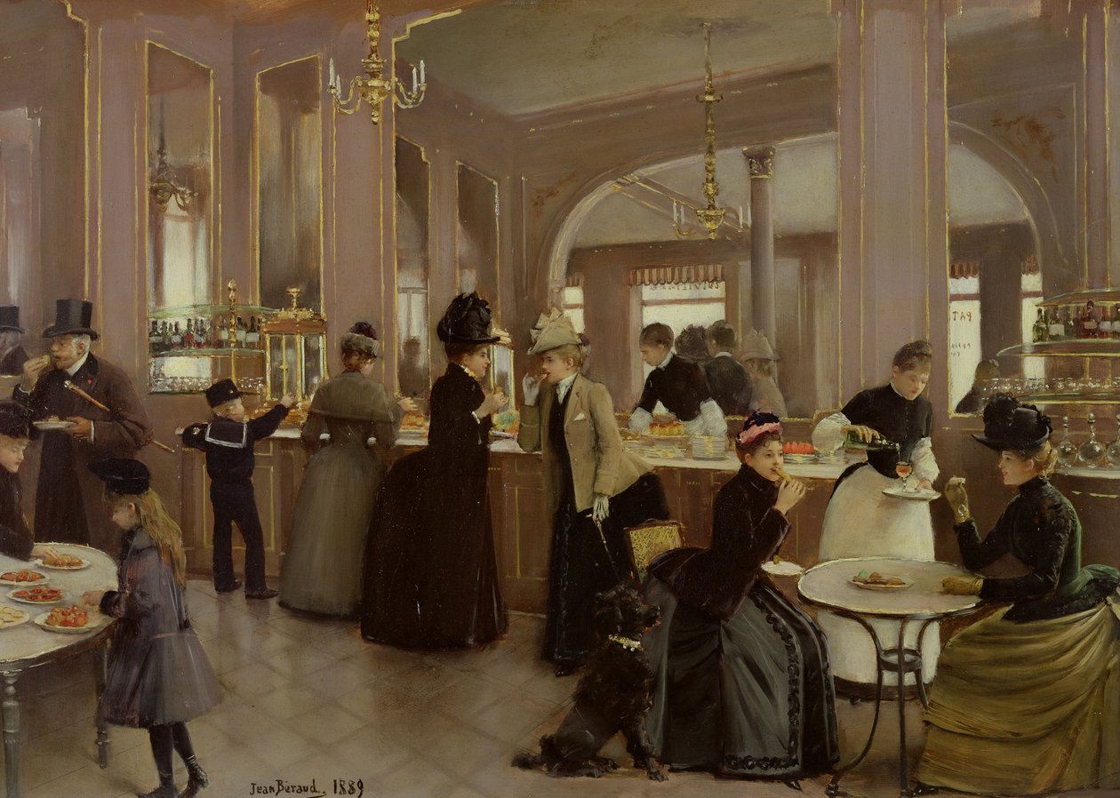 A Gloppe cukrászda, Champs Elysees, 1889. alkotó: Jean Beraud