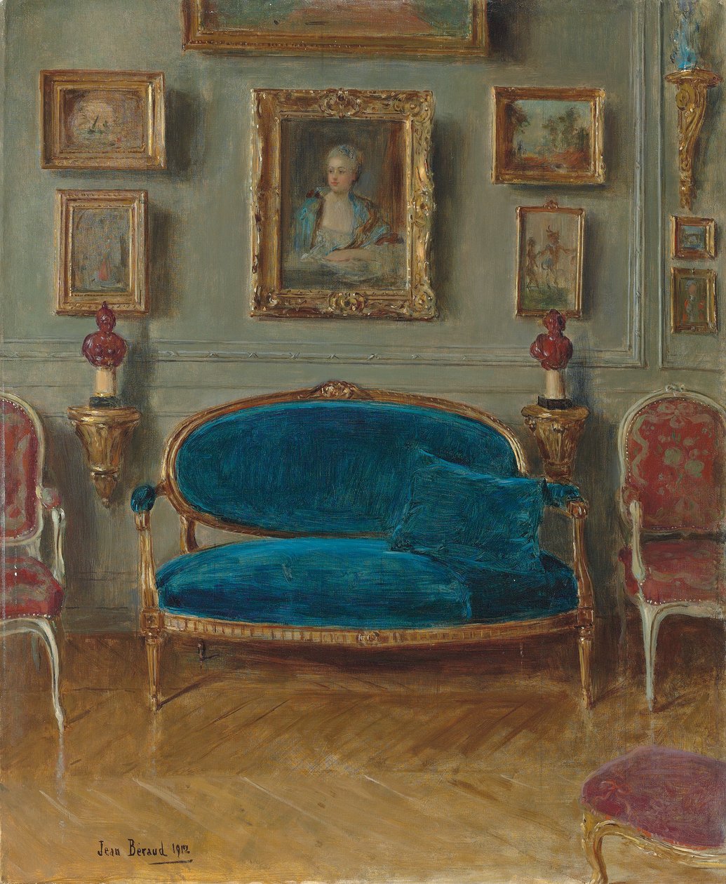 A kék kanapé, 1912 alkotó: Jean Beraud
