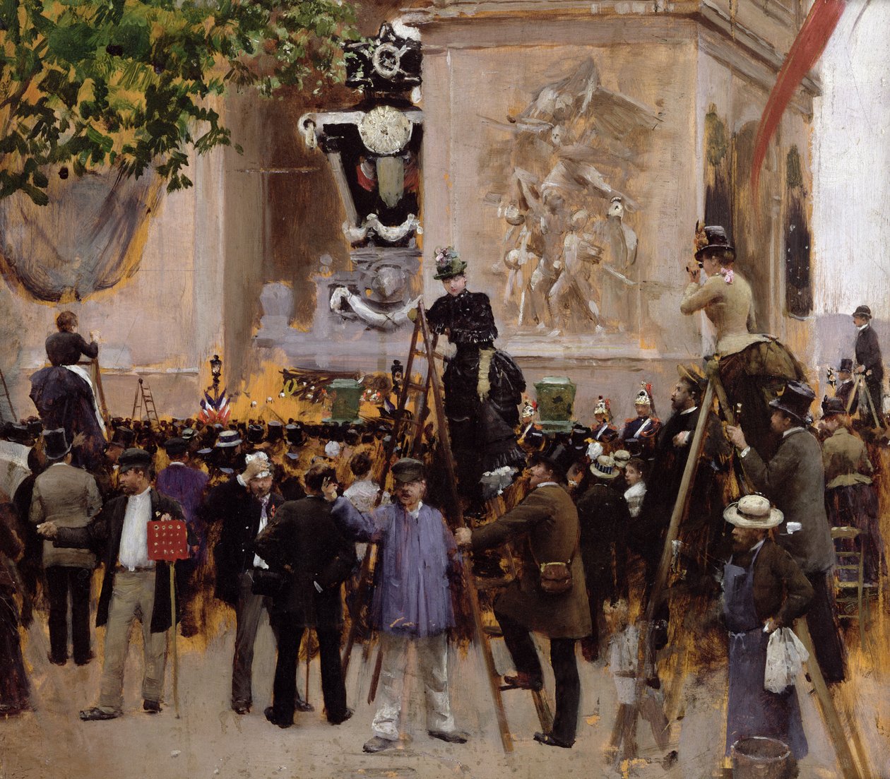 Victor Hugo (1802-85) temetése a Diadalívben, 1885 alkotó: Jean Beraud