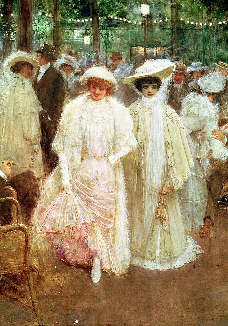 Párizs kertjei, avagy Az éjszaka szépségei, 1905 (19977-es részlet) alkotó: Jean Beraud