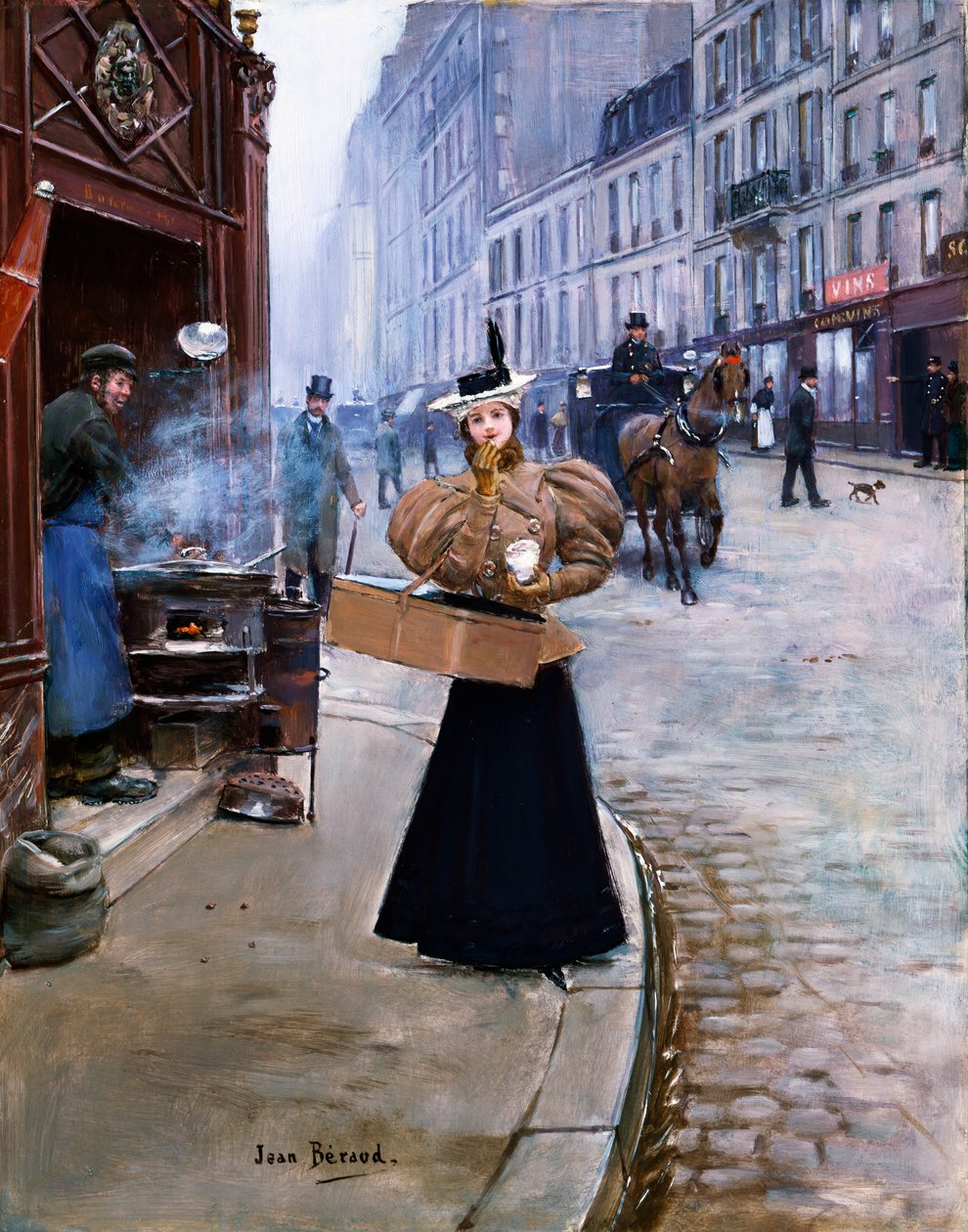 A sült gesztenye eladó alkotó: Jean Beraud