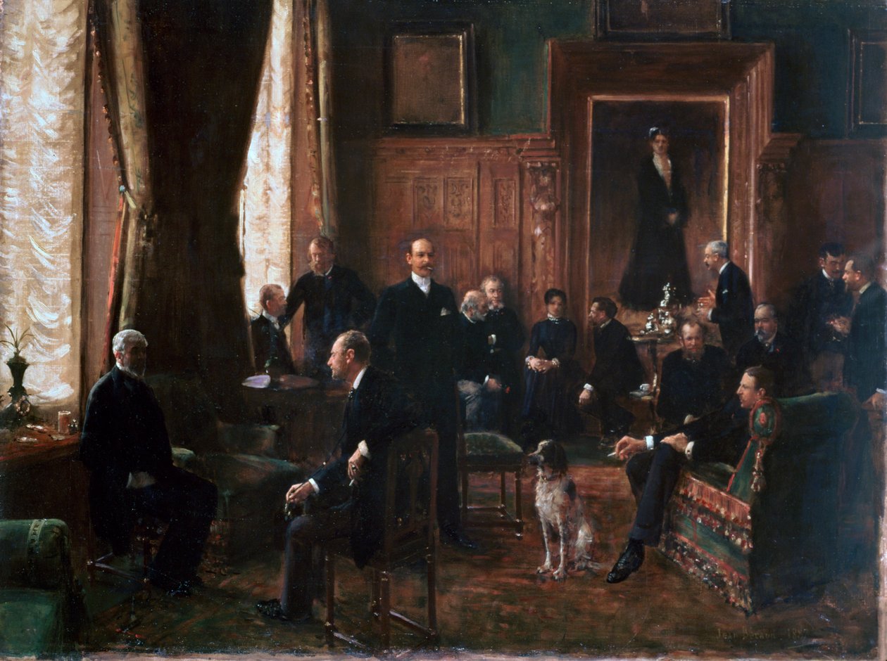 Potocka grófné szalonja, 1887 alkotó: Jean Beraud