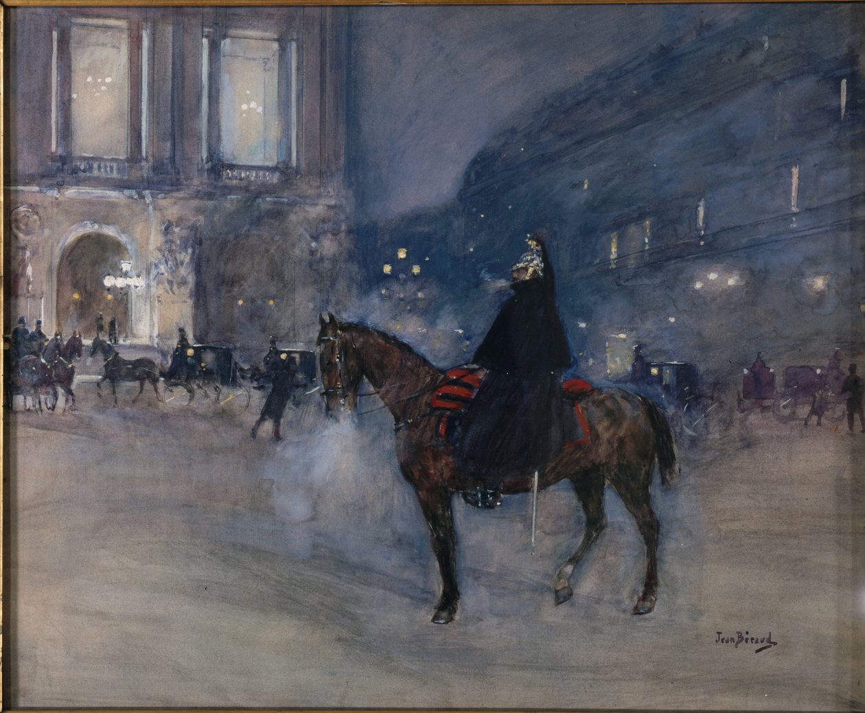 Az opera homlokzata egy gálaesten alkotó: Jean Beraud