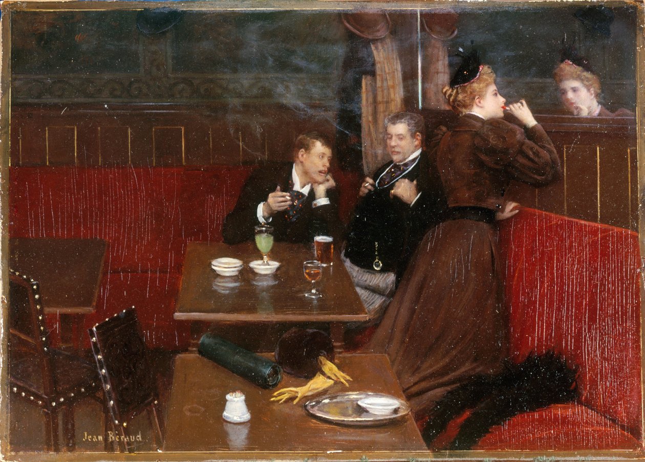 Három alak egy kávéházban, 1890 körül (olaj, vászon) alkotó: Jean Beraud
