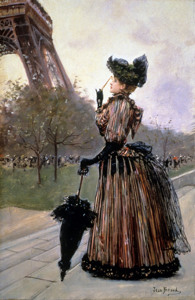 Nő az Eiffel-torony előtt alkotó: Jean Beraud