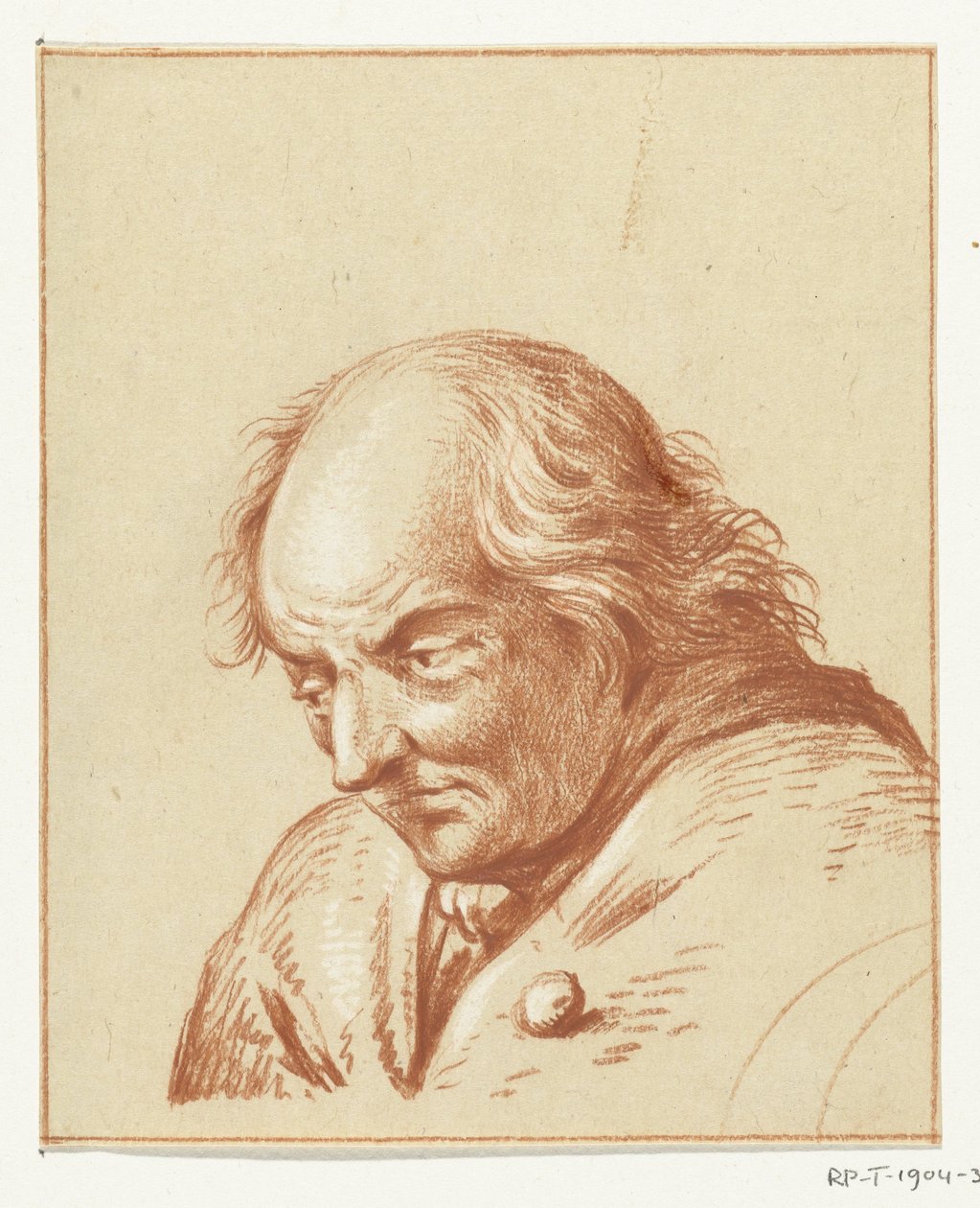 Lenéző férfi mellszobra alkotó: Jean Bernard