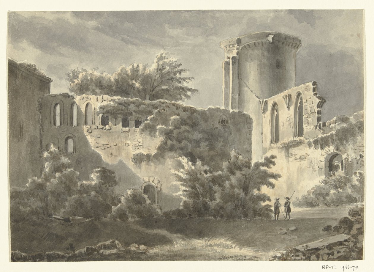 Kilátás a Château de Botwel udvarára alkotó: Jean Bernard