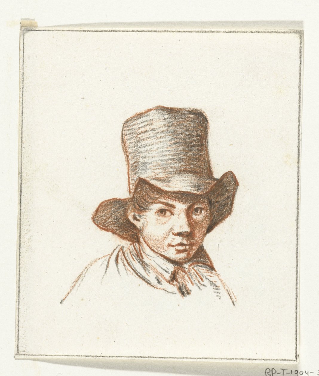Fiú feje cilinderrel alkotó: Jean Bernard