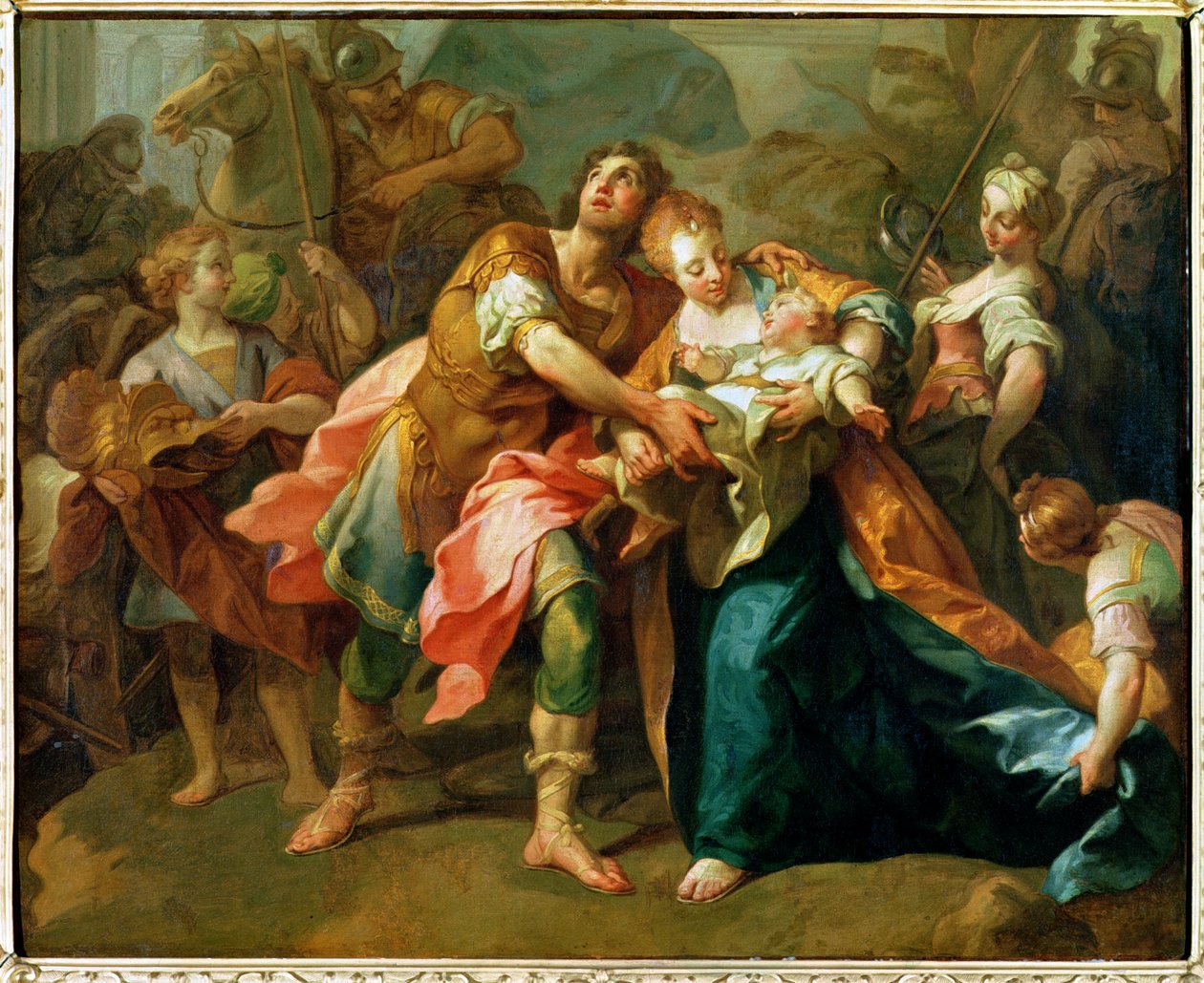 Hector búcsúzik fiától és Andromache-tól alkotó: Jean Bernard Restout