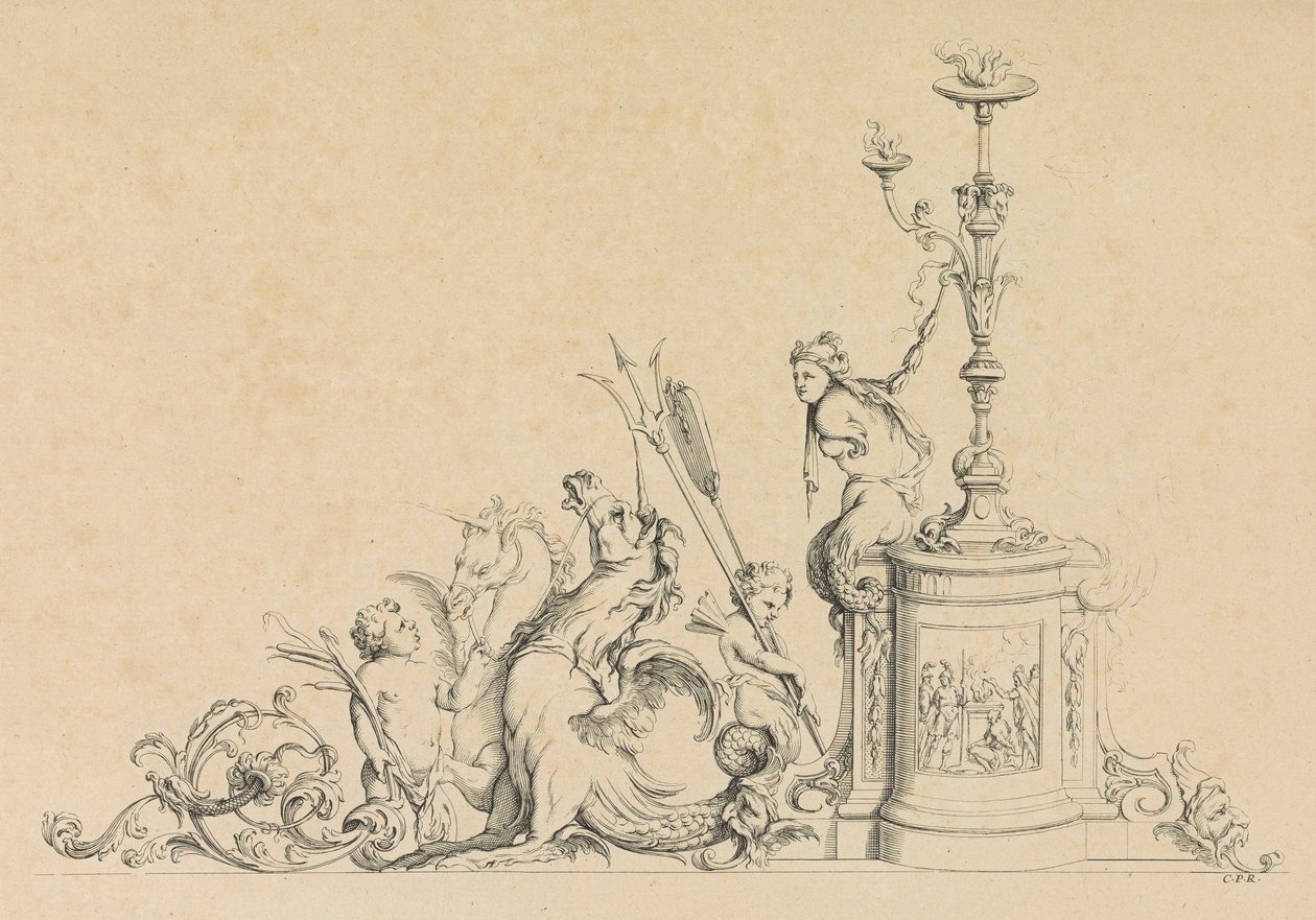 Arabesque minták sokféle felhasználásra J. B. Toro találta ki, 1716., 1716. alkotó: Jean Bernard Toro