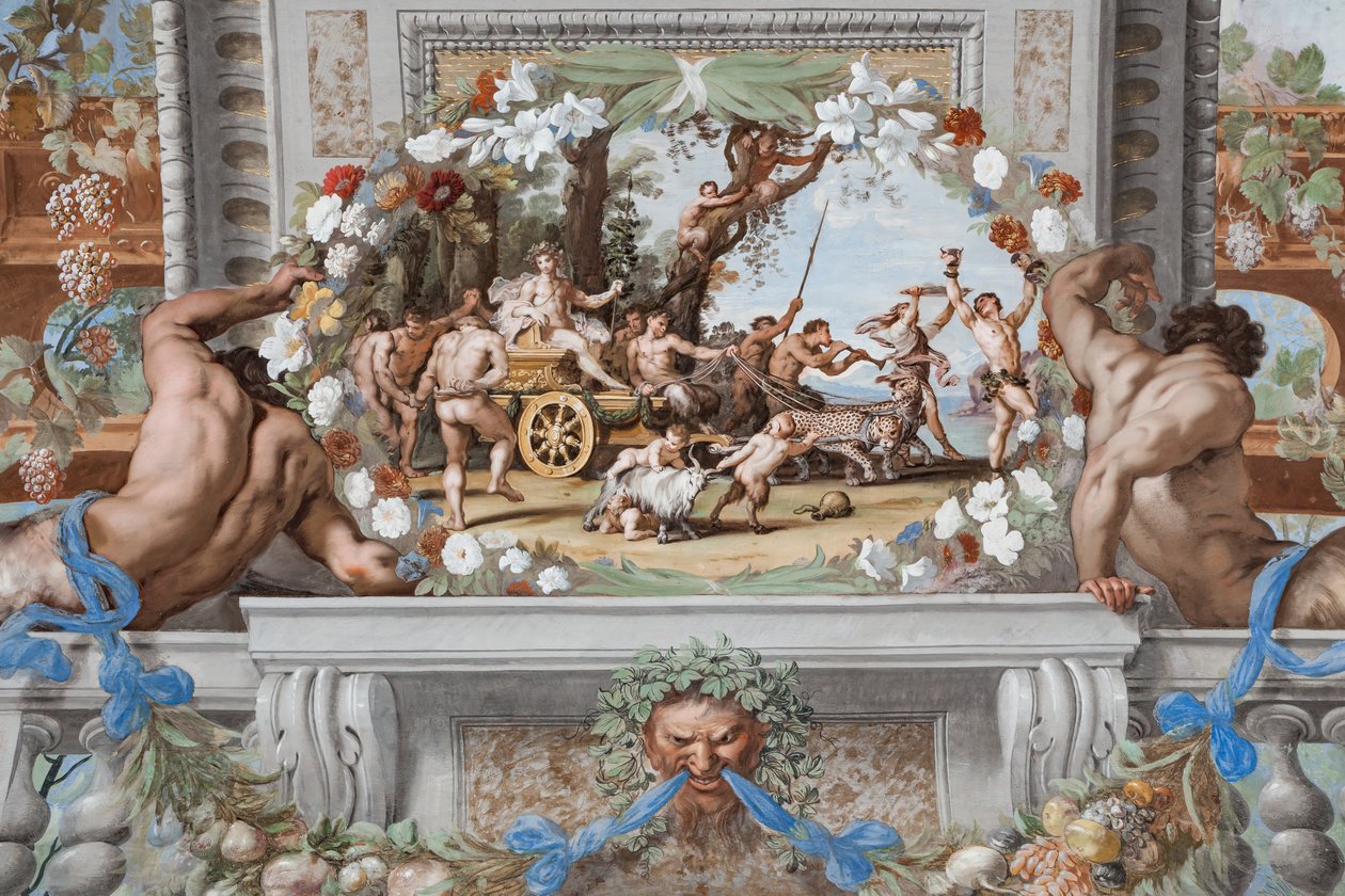 Bacchus diadalmas szekere, amelyet Párducok vontak, és amelyet Sileni és Bacchantes kísértek alkotó: Jean Boulanger