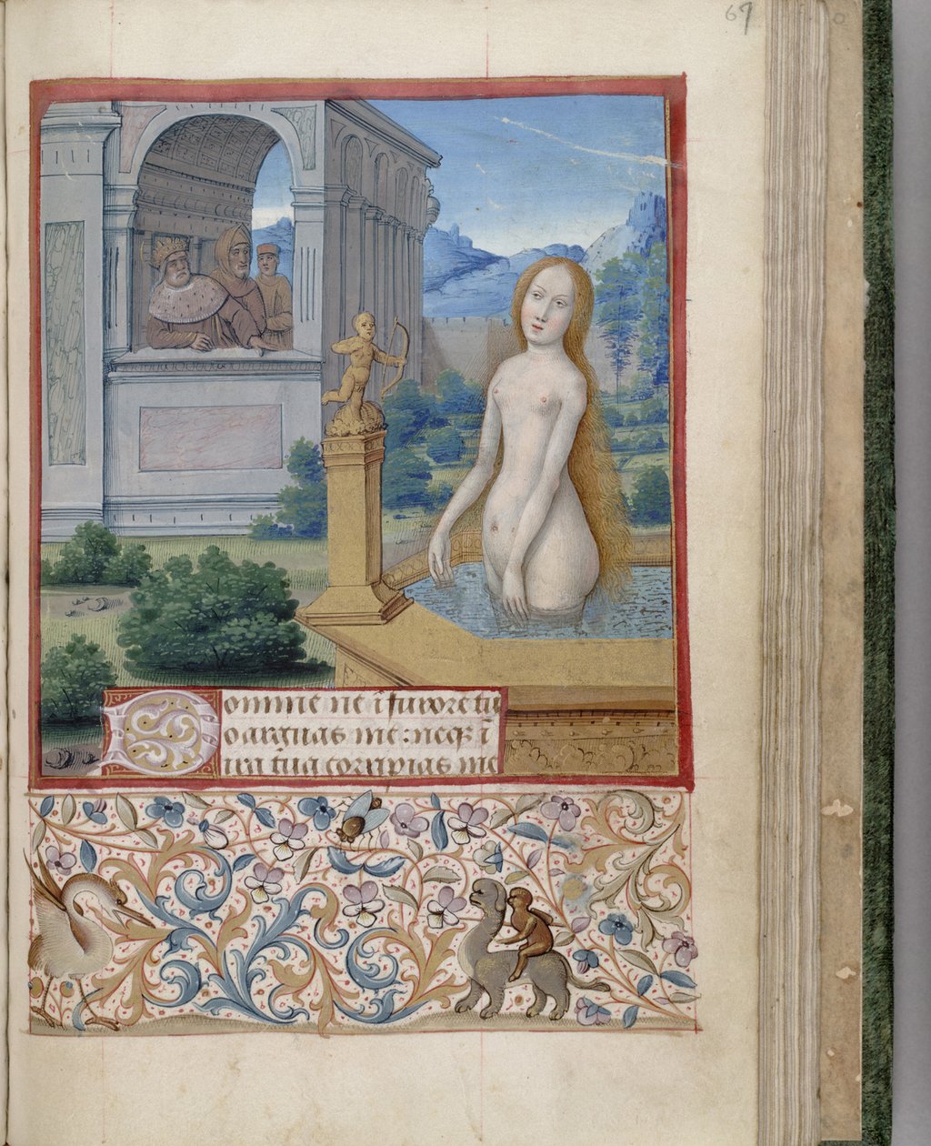 Bathsheba fürdő órák könyve, 1485-1499 alkotó: Jean Bourdichon