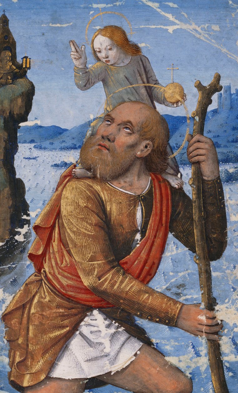 Szent Kristóf, c. 1490-1500 alkotó: Jean Bourdichon
