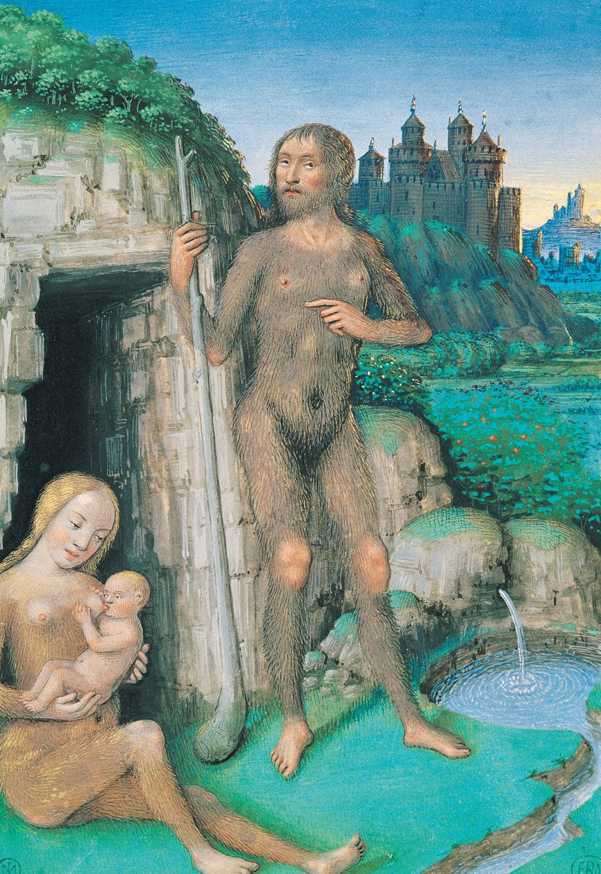 A társadalom négy feltétele: A vadállam (vellum) alkotó: Jean Bourdichon