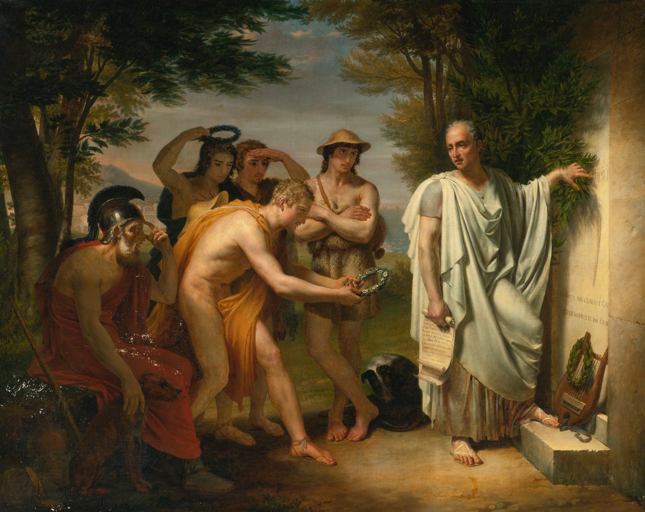 Horatius Vergilius sírjánál alkotó: Jean Bruno Gassies