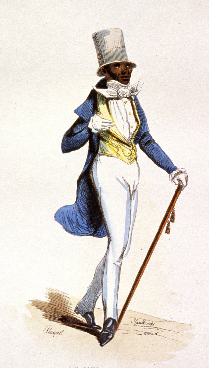 Egy mulatt a francia Antillákon, 1850 körül (metszet) alkotó: Jean Charles (1800-79) Pauquet