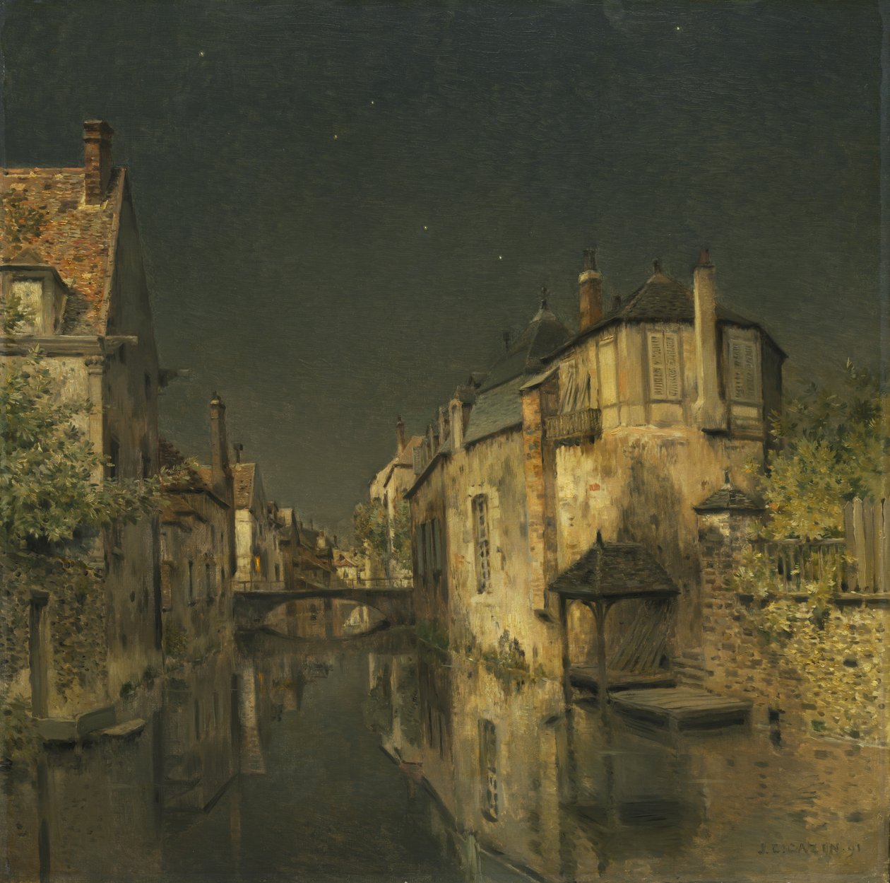 Éjfél, 1891. alkotó: Jean Charles Cazin